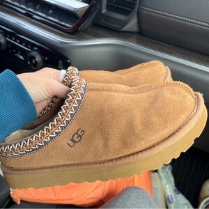 UGG Chestnut Suede Slip-Ons